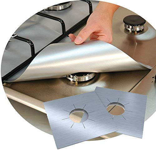 Reusable Gas Stove Burner Covers, Non-Stick Stovetop Burner Liners Gas Range Protectors for Kitchen- Size 10.6 x 10.6-Double Thickness 0.2mm, Cuttable, Dishwasher Safe Reusable Gas Stove Burner Covers, Non-Stick Stovetop Burner Liners Gas Range Protectors for Kitchen- Size 10.6 x 10.6-Double Thickness 0.2mm, Cuttable, Dishwasher Safe