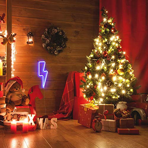 Lightning Bolt Neon Signs, LED Lightning Neon Sign, Lightning Bolt Wall Decorative Neon Sign, Battery and USB Operated Neon Sign, Lightning Bolt Neon Lights for Bedroom(Blue) Lightning Bolt Neon Signs, LED Lightning Neon Sign, Lightning Bolt Wall Decorative Neon Sign, Battery and USB Operated Neon Sign, Lightning Bolt Neon Lights for Bedroom(Blue)