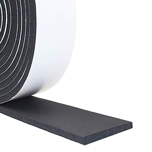 Foam Insulation Tape, Weather Stripping Door Seal Strip for Doors and Windows,Sliding Door,Sound Proof Soundproofing Door Seal,Weatherstrip,Air Conditioning Seal Strip (2In x 1/4In x 13Ft)