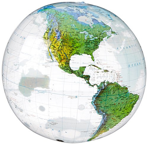 Small World Toys Nature - Inflatable Topographical Globe, 16"