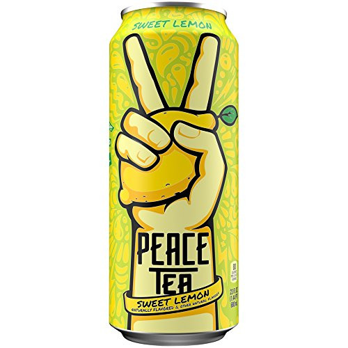 Peace Tea Sweet Lemon Iced Tea Cans, 23 fl oz, 12 Pack