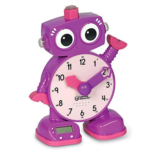 Learning Resources Tock The Learning Clock, Amazon Exclusive, Educational Talking Clock, Ages 3plus, Purple (LSP2385AMZ)