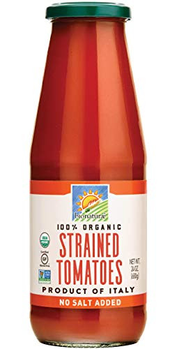 Bionaturae Tomatoes Strained   Organic Strained Tomatoes   Keto Friendly   Non-GMO   USDA Certified Organic   No Added Sugar   No Added Salt   Made in Italy   24 oz