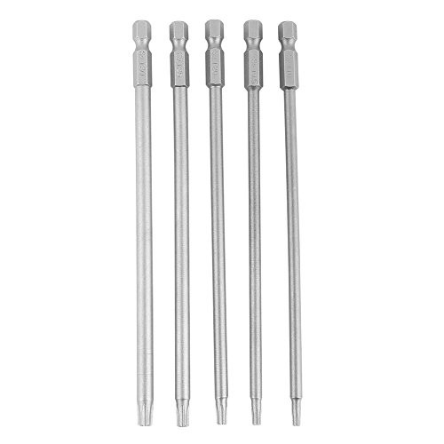 5pcs T10-T30 Magnetic Security Star BST Screwdriver Bits Kit 1/4 inch Hex Shank 150mm Length