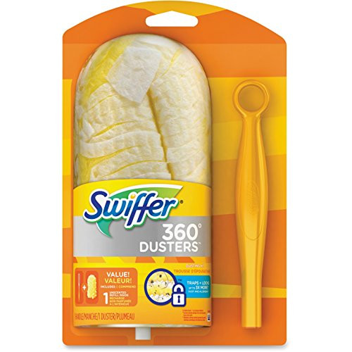 Swiffer 16942 360 Duster Starter Kit, Handle with One Disposable Duster