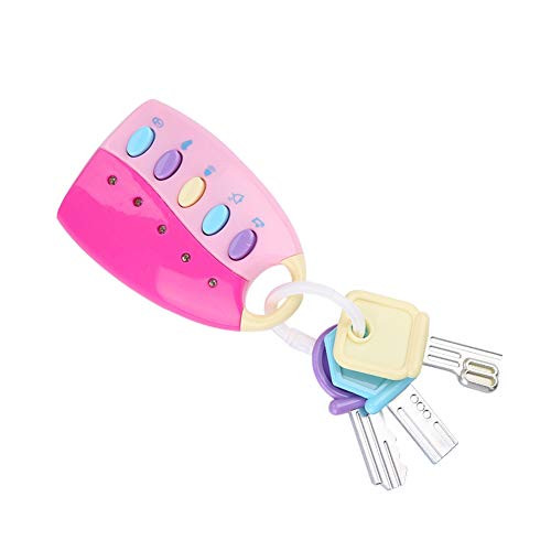 YOUTHINK Baby Toy Smart Key Remote Car Control Musical Pretend Play for Kids Education Toys Smart Remote Key Toy for Baby (Pink)