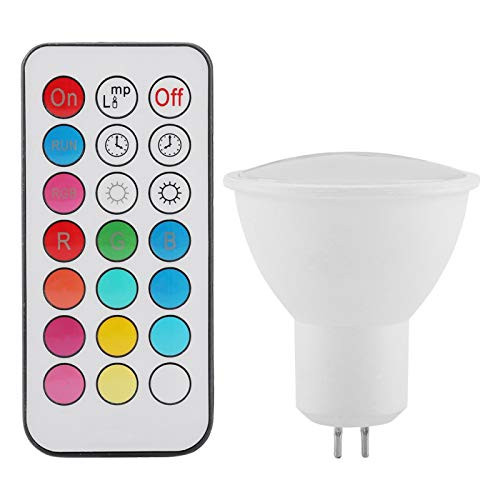 LED,Zaradi New GU5.3 3W RGB Warm White Color Changing LED Light Bulb Lamp with Remote Control