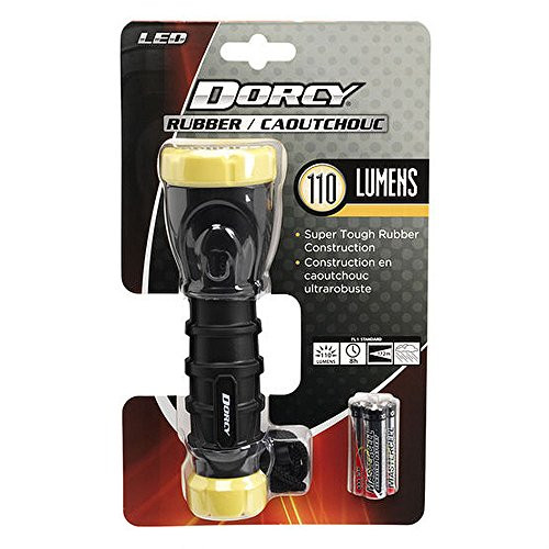 Dorcy 120-Lumen Weather Resistant LED Flashlight with Non-Slip Grip and Nylon Lanyard, Assorted Colors (41-2958)
