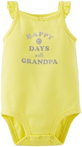 Carter's Slogan Bodysuit (Baby) - Yellow-9 Months