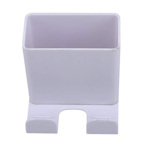 Timesuper Remote Control Holder Wall Mounted Media Organizer Storage Box Mobile Phone Holder,White