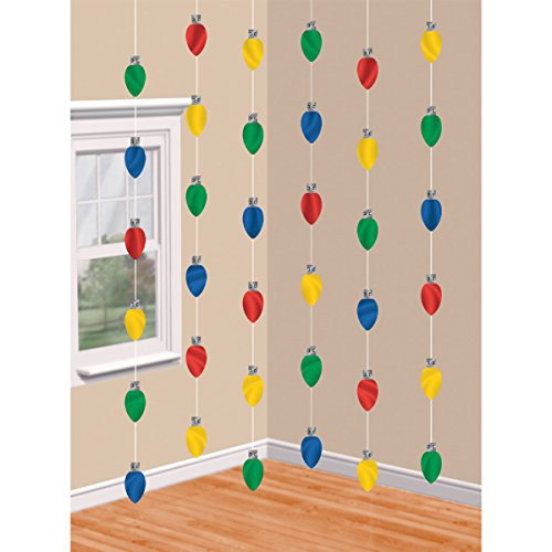 Amscan Christmas Lights String Foils, 6 Ct, Party Decoration One Size, Multicolor