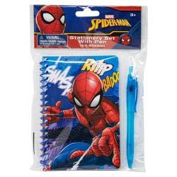 Spiderman  and  Licence Spiral Notebook with Assorted Pen for Boys(plus3 Years) (Spiderman)