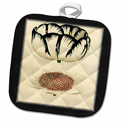 3D Rose Yellow Submarine Pot Holder, 8 inch x 8 inch