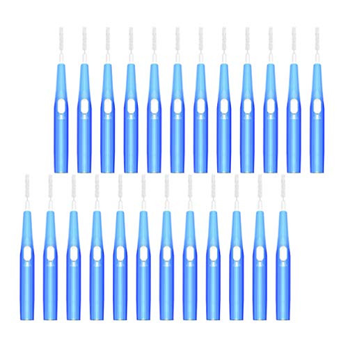 EXCEART 30Pcs Interdental Brush Tooth Cleaner Toothpick Flossing Head Between Teeth Brush Interdental Brush Dental Flosser Tooth Cleaning Tool Blue