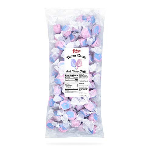 Forbes Candies Salt Water Taffy, Cotton Candy, 1 Lb