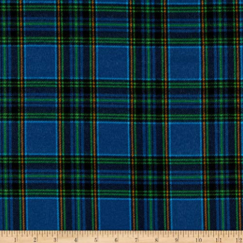 Whistler Studios Dad Plaids Flannel Patrick Blue Fabric by the Yard