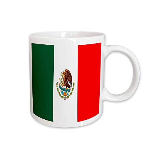 3dRose Mexican Flag Ceramic Mug, 11-Ounce