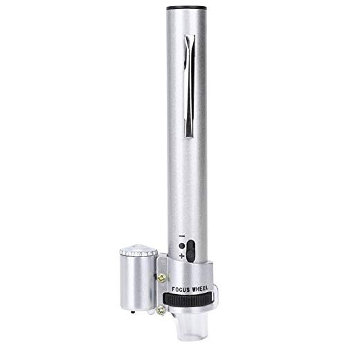100X Pocket Size Microscope Adjustable Focusing Microscope Pen Type LED Mini Magnifier for Jewelry Shop Laboratory