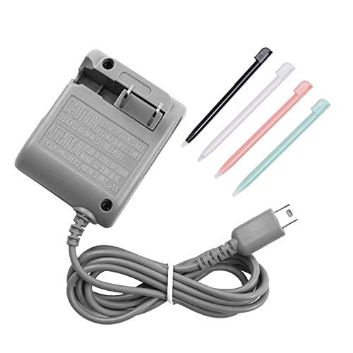 DS Lite Charger Kit, AC Power Adapter Charger Cable Cord and Stylus Pen for Nintendo DS Lite Systems, Wall Travel Charger Power Cord Charging Cable 5.2V 450mA for NDSL DS Lite Charger Kit, AC Power Adapter Charger Cable Cord and Stylus Pen for Nintendo DS Lite Systems, Wall Travel Charger Power Cord Charging Cable 5.2V 450mA for NDSL