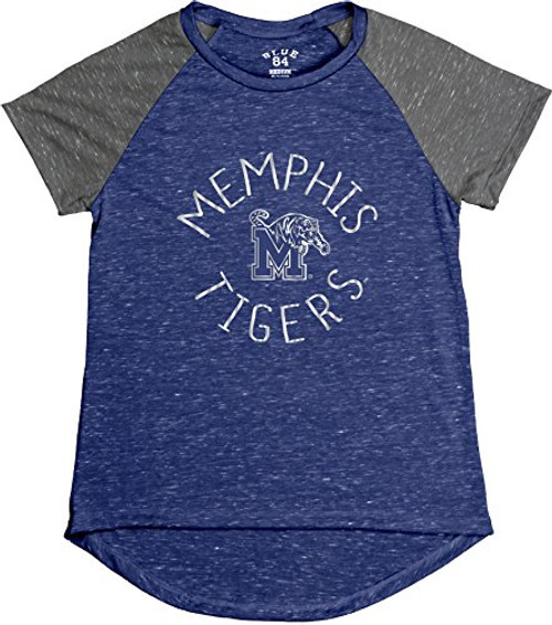 NCAA Memphis Tigers Women's Gracie Confetti Raglan Tee, X-Large, Royal NCAA Memphis Tigers Women's Gracie Confetti Raglan Tee, X-Large, Royal