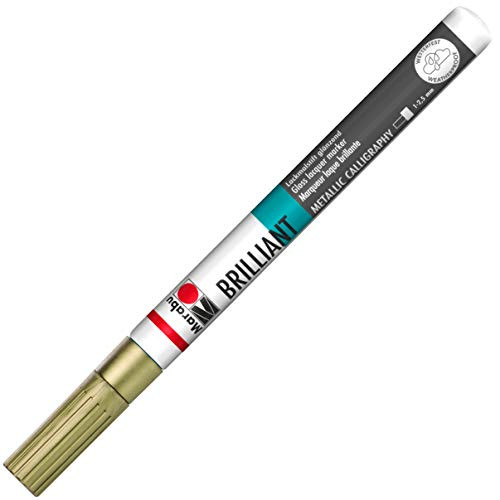 Marabu Brilliant Painter Calligraphy Pen (1-2.5mm Tip) - 084 Gold