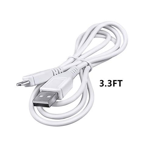HISPD 3.3ft White Micro USB Power Charger Cable Cord for Logotech Harmony 650 Remote Control 915-000159