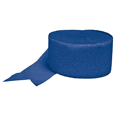 Bright Royal Blue Solid Crepe Streamer   Party Decor