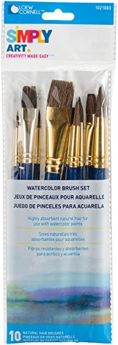 Loew-Cornell 1021083 Simply Art Natural Brush Set