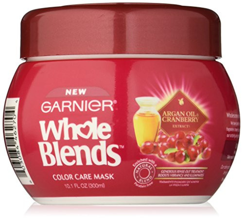 Garnier Whole Blends Color Care Mask with Argan Oil  and  Cranberry Extracts, 10.1 Fluid Ounce