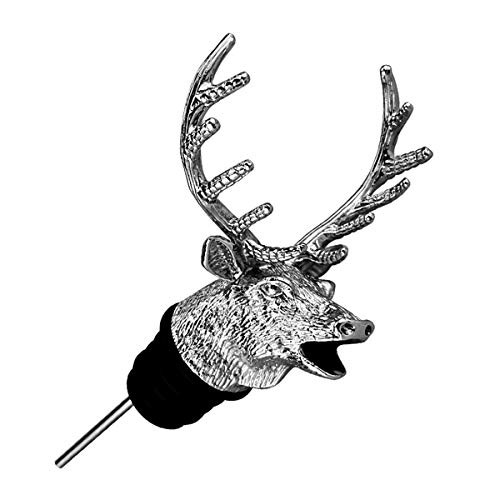 Yinuoday Wine Pourer Aerator, 3D Deer Animal Head Shape Wine Aireators Pourer Spout Silicone Stopper Gift for Wine Lovers