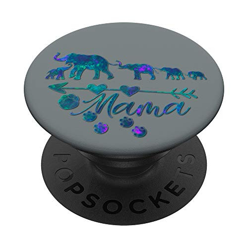 Teal blue Purple Mama Elephant Four Babies on Slate Gray PopSockets PopGrip: Swappable Grip for Phones and Tablets Teal blue Purple Mama Elephant Four Babies on Slate Gray PopSockets PopGrip: Swappable Grip for Phones and Tablets