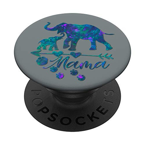 Teal blue Purple Mama Elephant One Baby calf on Slate Gray PopSockets PopGrip: Swappable Grip for Phones and Tablets Teal blue Purple Mama Elephant One Baby calf on Slate Gray PopSockets PopGrip: Swappable Grip for Phones and Tablets