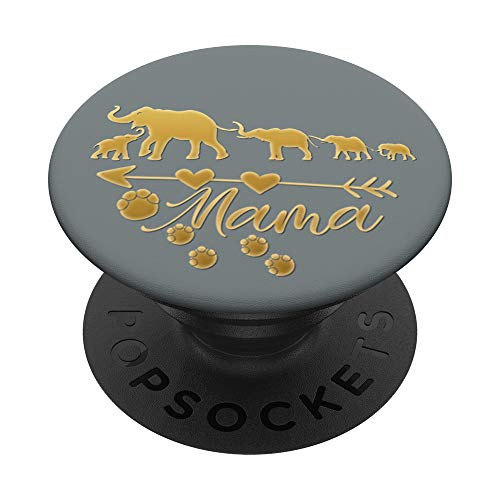 Golden Mama Elephant Four Babies on Slate Gray PopSockets PopGrip: Swappable Grip for Phones and Tablets Golden Mama Elephant Four Babies on Slate Gray PopSockets PopGrip: Swappable Grip for Phones and Tablets