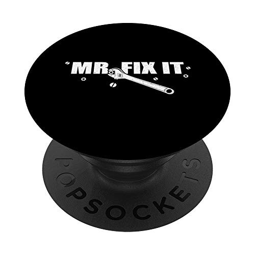 Mr Fix It Funny Dad-dy Papa Pops Fathers Day Gift Idea PopSockets PopGrip: Swappable Grip for Phones  and  Tablets