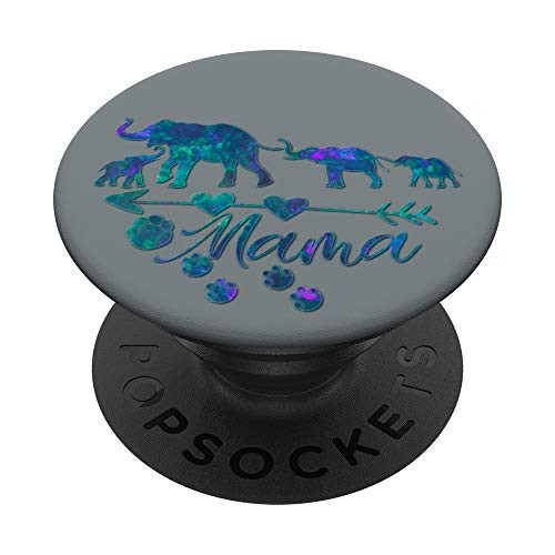 Teal blue Purple Mama Elephant Three Cubs on Slate Gray PopSockets PopGrip: Swappable Grip for Phones and Tablets Teal blue Purple Mama Elephant Three Cubs on Slate Gray PopSockets PopGrip: Swappable Grip for Phones and Tablets