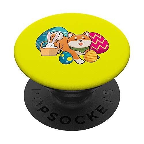 Shiba Inu Dog Easter Yellow PopSockets PopGrip: Swappable Grip for Phones  and  Tablets