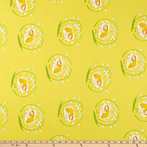 Windham Far Far Away II Sleeping Beauty Yellow Quilt Fabric