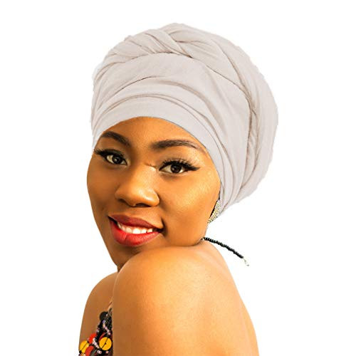 LMVERNA Women's Jersey Hijab Scarves Fashion Long Plain Muslim Head Scarf Wrap Shawls (Beige)