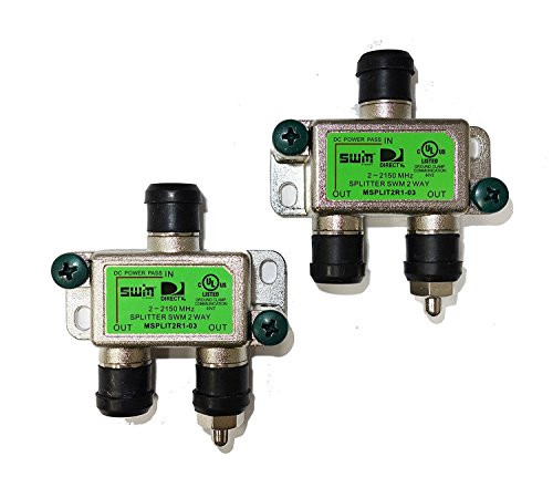 Directv SWM Approved 2-Way Wide Band Splitter (2-Pack)
