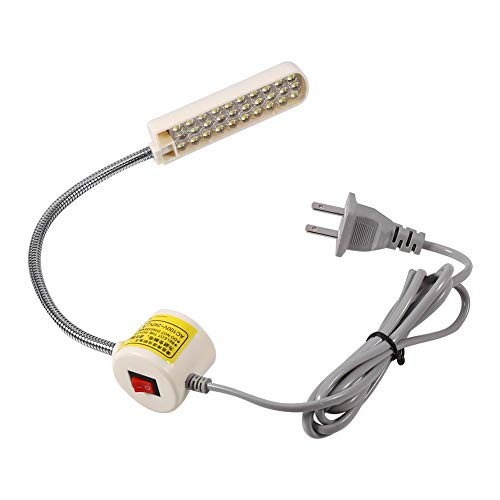 Qioni 30 LED Sewing Machine Light, Working Light, Gooseneck Work Light with Magnetic Mounting Base, White Soft Light for Lathes, Drill Presses, Workbenches