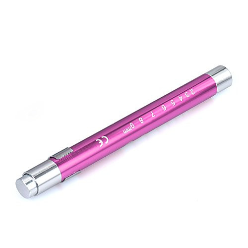 Medical LED Pen Light, First Aid Bright Aluminum Portable Torchlight with 2 x AAA Battery (Not Included) for Doctor Nurse EMT Emergency (Pink)