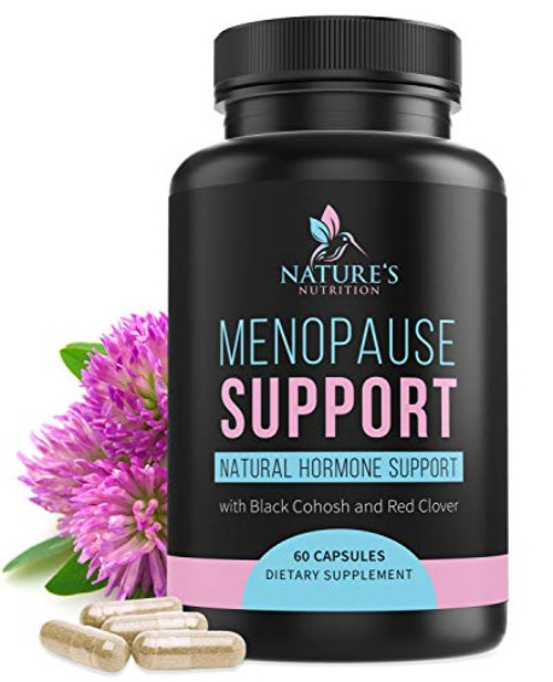 Menopause Supplements Extra Strength Hot Flash Support 1256 mg - Menopause Support for Women - Made in USA - Natural Support with Black Cohosh, Dong Quai  and  Soy Isoflavones - 60 Capsules