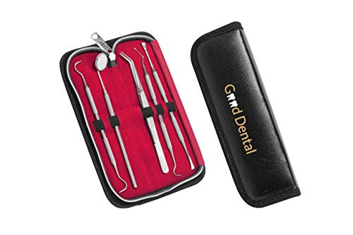 Good Dental Tools Pack, Teeth Cleaning Tools, Stainless Steel Dental Scraper, Tooth Pick Hygiene Set with Mouth Mirror, Tweezer Kit for Dentist, Family Oral Care