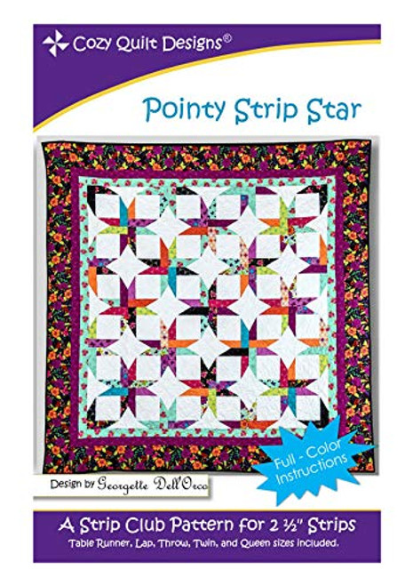 Cozy Quilt Designs 'Strip Club' Pattern - Pointy Strip Stars (Includes Instructions for Five Project Sizes) Cozy Quilt Designs 'Strip Club' Pattern - Pointy Strip Stars (Includes Instructions for Five Project Sizes)