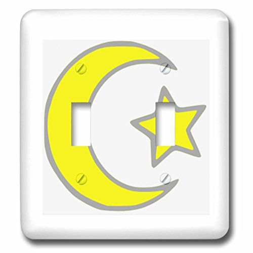 3dRose lsp_61823_2 Islamic Star And Crescent Double Toggle Switch