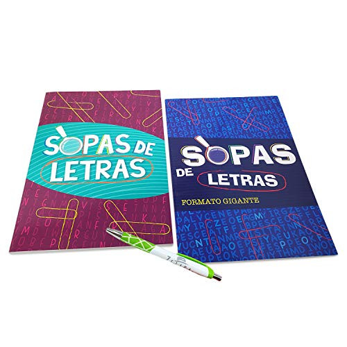 Giant Print Spanish Word Search Puzzle Book with Free Pen   Libros de Rompecabezas (2 Pack) Sopas de Letras Formato Gigante con Bolígrafo Gratis