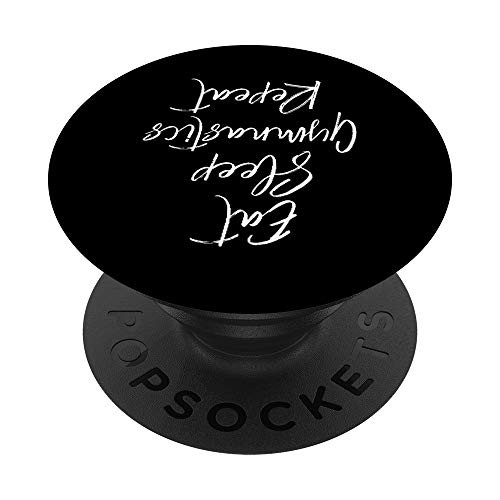 Funny Upside Down Handstand Gift Eat Sleep Gymnastics Repeat PopSockets Grip and Stand for Phones and Tablets