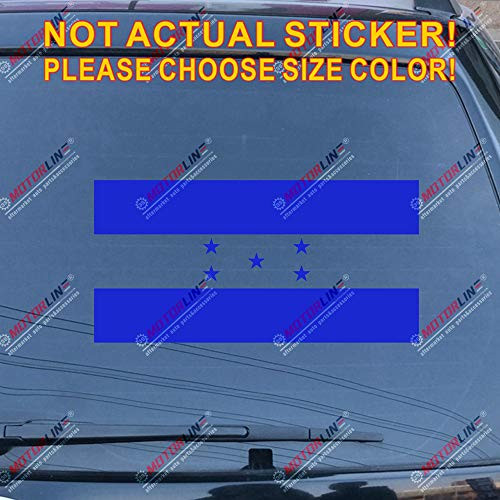 3S MOTORLINE Flag of Honduras Decal Sticker Car Vinyl Pick Size Color die Cut no bkgrd (Blue, 6'' (15.2cm))