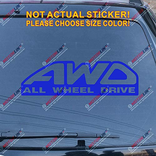 3S MOTORLINE AWD All-Wheel Drive Decal Sticker Car Vinyl Pick Size Color die Cut no bkgrd (Blue, 6'' (15.2cm))