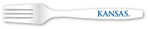 NCAA Kansas Jayhawks Disposable Plastic Forks, Pack of 20